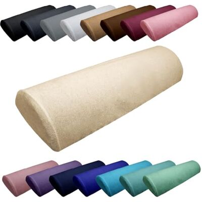 Vivezen Drap housse de protection en éponge pour coussin demi-rond 66 cm x 22 cm x 12 cm de table de massage Plusieurs coloris Vivezen Drap housse de protection en éponge pour coussin demi-rond 66 cm x 22 cm x 12 cm de table de massage Plusieurs coloris