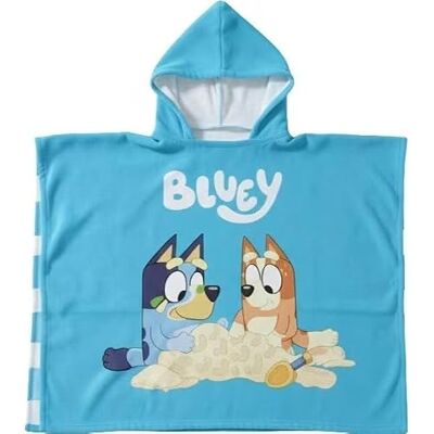 BLUEY Poncho à capuche, serviette de plage, plage et piscine, peignoir en microfibre, 55 x 90 cm, séchage rapide, ultra doux BLUEY Poncho à capuche, serviette de plage, plage et piscine, peignoir en microfibre, 55 x 90 cm, séchage rapide, ultra doux