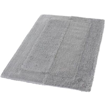 Kleine Wolke Tapis de bain HAVANNA Gris argenté 70 x 120 cm Certifié OEKO-TEX, compatible chauffage au sol, lavable en machine, 100% coton Kleine Wolke Tapis de bain HAVANNA Gris argenté 70 x 120 cm Certifié OEKO-TEX, compatible chauffage au sol, lavable en machine, 100% coton