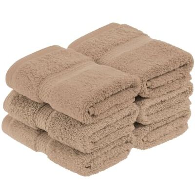 Superior Egyptian Cotton Pile Face Towel/Washcloth Set of 6, Ultra Soft Luxury Towels, Thick Plush Essentials, Absorbent Heavyweight, Guest Bath, Hotel, Spa, Home Bathroom, Shower Basics, Latte Superior Egyptian Cotton Pile Face Towel/Washcloth Set of 6, Ultra Soft Luxury Towels, Thick Plush Essentials, Absorbent Heavyweight, Guest Bath, Hotel, Spa, Home Bathroom, Shower Basics, Latte