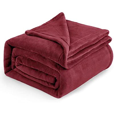 Bedsure Couverture douillette en polaire – Couverture chaude et douce pour l'hiver, couverture de canapé, taille XXL, 230 x 270 cm, rouge Bedsure Couverture douillette en polaire – Couverture chaude et douce pour l'hiver, couverture de canapé, taille XXL, 230 x 270 cm, rouge