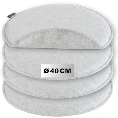 com-four ® 4x coussins de siège en feutre, coussins de chaise rembourrés coussin de siège rond pour salle à manger jardin balcon dessous antidérapant avec antidérapant com-four ® 4x coussins de siège en feutre, coussins de chaise rembourrés coussin de siège rond pour salle à manger jardin balcon dessous antidérapant avec antidérapant