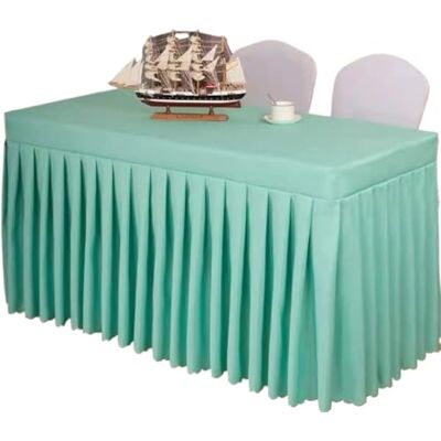 JFNKLFG Jupes de Table Nappe rectangulaire en Tissu Polyester Blanc for Cuisine, Salle à Manger, fête, Mariage, décoration de Buffet(Green,180L 60W 75H cm) JFNKLFG Jupes de Table Nappe rectangulaire en Tissu Polyester Blanc for Cuisine, Salle à Manger, fête, Mariage, décoration de Buffet(Green,180L 60W 75H cm)