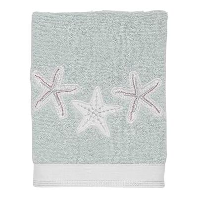 Avanti Linens Essuie-mains, serviette en coton doux et absorbant (collection coquillages à paillettes) 76,2 x 40,6 cm Avanti Linens Essuie-mains, serviette en coton doux et absorbant (collection coquillages à paillettes) 76,2 x 40,6 cm