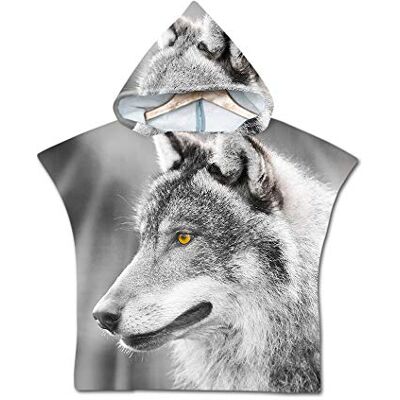 Treer Enfants Serviette de Plage Poncho À Capuchon, 3D Dessin Animé Microfibre Séchage Rapide Sports Bain Robes Peignoir Plage Serviettes de Natation pour Garçon,fille (60 * 60cm,Loup gris) Treer Enfants Serviette de Plage Poncho À Capuchon, 3D Dessin Animé Microfibre Séchage Rapide Sports Bain Robes Peignoir Plage Serviettes de Natation pour Garçon,fille (60 * 60cm,Loup gris)