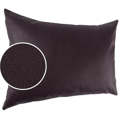 Kisska Kumo Housse de coussin décorative en cuir synthétique pour canapé Marron 30 x 50 cm Sans rembourrage Kisska Kumo Housse de coussin décorative en cuir synthétique pour canapé Marron 30 x 50 cm Sans rembourrage