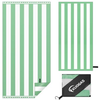 KUOGAS Serviette de Plage xxl 90×180 cm, Grande Serviette en Microfibre à SéChage Rapide, Serviette de Bain Sans Sable, Couverture de Plage Pour Femmes (Vert) KUOGAS Serviette de Plage xxl 90×180 cm, Grande Serviette en Microfibre à SéChage Rapide, Serviette de Bain Sans Sable, Couverture de Plage Pour Femmes (Vert)