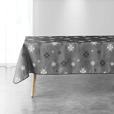 Douceur d'Intérieur , Nappe Rectangle (150 x 240 cm) Enchante Anthracite, Polyester Imprimé Douceur d'Intérieur , Nappe Rectangle (150 x 240 cm) Enchante Anthracite, Polyester Imprimé