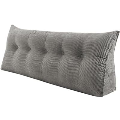 HUOLE Coussin de Lecture Compensé Triangulaire Oreiller pour Tête de lit Coussins Longs pour Canapé Repos de lit Coussin Cale pour Lire se Détendre Regarder la Télévision Chambre,160 * 50 * 20 cm-un gris HUOLE Coussin de Lecture Compensé Triangulaire Oreiller pour Tête de lit Coussins Longs pour Canapé Repos de lit Coussin Cale pour Lire se Détendre Regarder la Télévision Chambre,160 * 50 * 20 cm-un gris
