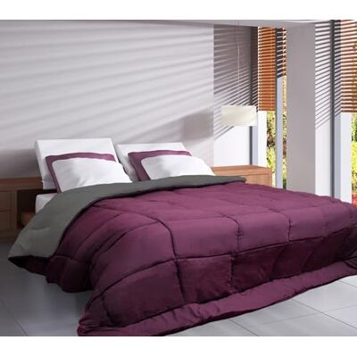 Toison d'Or Cocoon Couette, Prune/Acier, 200cm x 200cm Toison d'Or Cocoon Couette, Prune/Acier, 200cm x 200cm