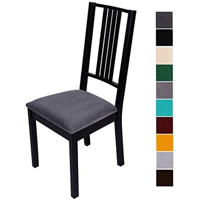 Homaxy Housse De Chaise, Housse de Chaise Universelle Lavables, Housse de Salle à Manger Universel, très Facile à Nettoyer et Durable, Facile à Installer (Gris foncé, 4 pièces) Homaxy Housse De Chaise, Housse de Chaise Universelle Lavables, Housse de Salle à Manger Universel, très Facile à Nettoyer et Durable, Facile à Installer (Gris foncé, 4 pièces)