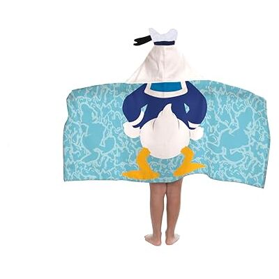 Jay Franco Disney Mickey et ses amis Donald Duck Serviette à capuche – 56 x 56 cm – Serviette de bain super douce pour enfants, plage, piscine et voyage, produit sous licence officielle, bleu Jay Franco Disney Mickey et ses amis Donald Duck Serviette à capuche – 56 x 56 cm – Serviette de bain super douce pour enfants, plage, piscine et voyage, produit sous licence officielle, bleu