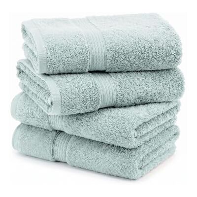 Superior Lot de 4 petites serviettes en coton égyptien, douces, épaisses et absorbantes, pour salle de bains, hôtel, spa, écume de mer Superior Lot de 4 petites serviettes en coton égyptien, douces, épaisses et absorbantes, pour salle de bains, hôtel, spa, écume de mer