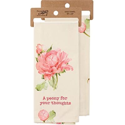 Primitives by Kathy 112005 Torchon de cuisine A Pivoine for Your Thoughts 71,1 cm Primitives by Kathy 112005 Torchon de cuisine A Pivoine for Your Thoughts 71,1 cm