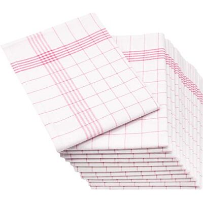 ZOLLNER 12 torchons en coton, 50 x 70 cm, super absorbants, sans peluches, lavables à 95 °C à carreaux rouges et blancs qualité gasdtronomique Certifié Oeko Tex® ZOLLNER 12 torchons en coton, 50 x 70 cm, super absorbants, sans peluches, lavables à 95 °C à carreaux rouges et blancs qualité gasdtronomique Certifié Oeko Tex®