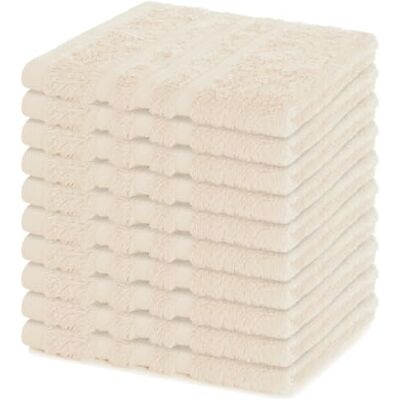 Lavea ® Lot de 10 Lavettes 30x30 cm Crème 100% Coton Éponge, Serviettes Visage et Serviettes Invité Douces et Absorbantes, Lavables pour Salle de Bain, Maison, Hôtel Lavea ® Lot de 10 Lavettes 30x30 cm Crème 100% Coton Éponge, Serviettes Visage et Serviettes Invité Douces et Absorbantes, Lavables pour Salle de Bain, Maison, Hôtel