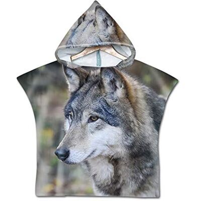 Treer Enfants Serviette de Plage Poncho À Capuchon, 3D Dessin Animé Microfibre Séchage Rapide Sports Bain Robes Peignoir Plage Serviettes de Natation pour Garçon,fille (60 * 60cm,Loup triste) Treer Enfants Serviette de Plage Poncho À Capuchon, 3D Dessin Animé Microfibre Séchage Rapide Sports Bain Robes Peignoir Plage Serviettes de Natation pour Garçon,fille (60 * 60cm,Loup triste)