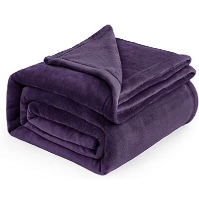 Bedsure Couverture douillette en polaire – Couverture chaude et douce pour l'hiver, couverture de canapé, taille XXL, 230 x 270 cm, violet Bedsure Couverture douillette en polaire – Couverture chaude et douce pour l'hiver, couverture de canapé, taille XXL, 230 x 270 cm, violet