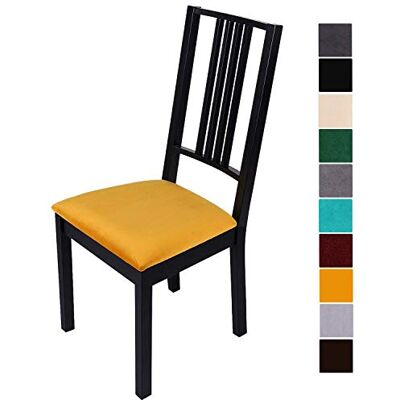 Homaxy Housse De Chaise, Housse de Chaise Universelle Lavables, Housse de Salle à Manger Universel, très Facile à Nettoyer et Durable, Facile à Installer (Jaune, 4 pièces) Homaxy Housse De Chaise, Housse de Chaise Universelle Lavables, Housse de Salle à Manger Universel, très Facile à Nettoyer et Durable, Facile à Installer (Jaune, 4 pièces)
