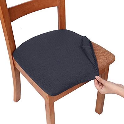 Homaxy Housse De Chaise, Housse de Chaise Universelle Lavables, Housse de Salle à Manger Universel, très Facile à Nettoyer et Durable, Facile à Installer (Gris foncé, 2 pièces) Homaxy Housse De Chaise, Housse de Chaise Universelle Lavables, Housse de Salle à Manger Universel, très Facile à Nettoyer et Durable, Facile à Installer (Gris foncé, 2 pièces)