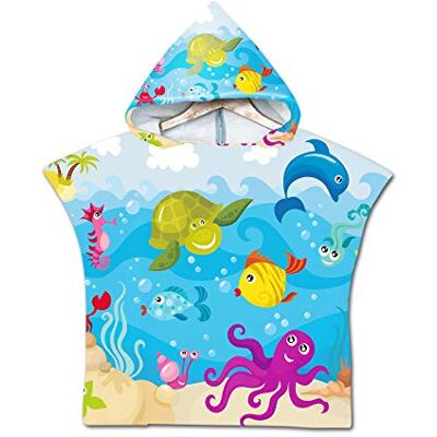Treer Enfants Serviette de Plage Poncho À Capuchon, 3D Dessin Animé Microfibre Séchage Rapide Sports Bain Robes Peignoir Plage Serviettes de Natation pour Garçon,Fille (60 * 60cm,Tortue de mer) Treer Enfants Serviette de Plage Poncho À Capuchon, 3D Dessin Animé Microfibre Séchage Rapide Sports Bain Robes Peignoir Plage Serviettes de Natation pour Garçon,Fille (60 * 60cm,Tortue de mer)