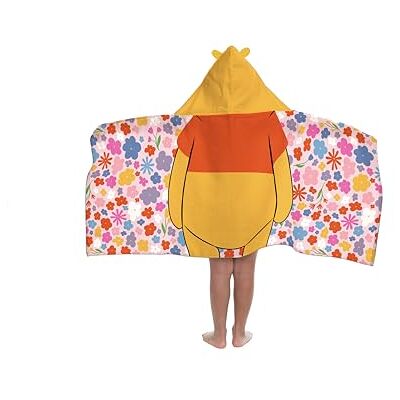 Jay Franco Disney Winnie l'ourson Serviette à capuche – 56 x 56 cm – Serviette de bain super douce pour enfants, plage, piscine et voyage, produit sous licence officielle, multicolore Jay Franco Disney Winnie l'ourson Serviette à capuche – 56 x 56 cm – Serviette de bain super douce pour enfants, plage, piscine et voyage, produit sous licence officielle, multicolore