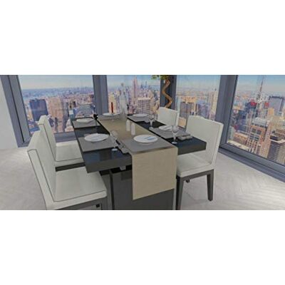 Soleil d'ocre Galaxy Chemin de Table, Polyester, Ecru, 40 X 180 cm Soleil d'ocre Galaxy Chemin de Table, Polyester, Ecru, 40 X 180 cm