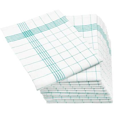 ZOLLNER Lot de 12 torchons de cuisine en demi-lin 50 x 70 cm Super absorbants et non pelucheux Lavable jusqu'à 95 °C À carreaux verts et blancs Qualité gastronomique Certifié Oeko Tex® ZOLLNER Lot de 12 torchons de cuisine en demi-lin 50 x 70 cm Super absorbants et non pelucheux Lavable jusqu'à 95 °C À carreaux verts et blancs Qualité gastronomique Certifié Oeko Tex®