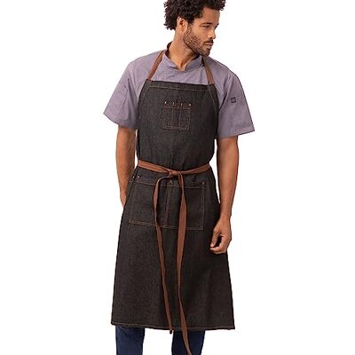 Chef Works AB035-BLK-0 Memphis Tablier à bavette, noir, taille unique Chef Works AB035-BLK-0 Memphis Tablier à bavette, noir, taille unique