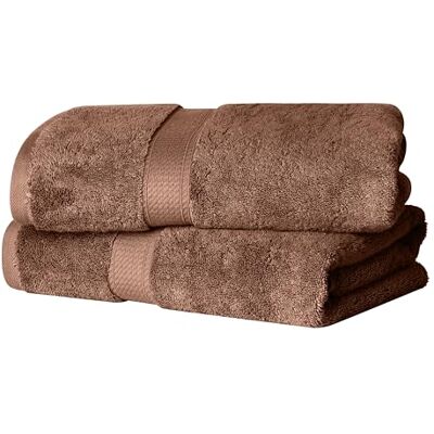 Superior Home City Ensemble de serviettes 100% coton Chocolat Superior Home City Ensemble de serviettes 100% coton Chocolat
