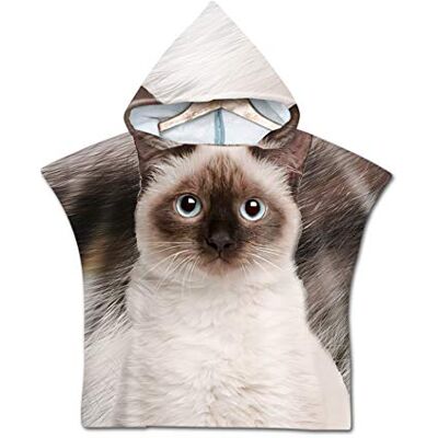 Treer Enfants Serviette de Plage Poncho À Capuchon, 3D Dessin Animé Microfibre Séchage Rapide Sports Bain Robes Peignoir Plage Serviettes de Natation pour Garçon,fille (60 * 60cm,Chaton) Treer Enfants Serviette de Plage Poncho À Capuchon, 3D Dessin Animé Microfibre Séchage Rapide Sports Bain Robes Peignoir Plage Serviettes de Natation pour Garçon,fille (60 * 60cm,Chaton)