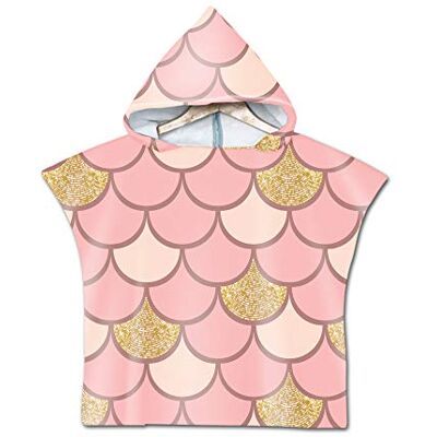 Treer Enfants Serviette de Plage Poncho À Capuchon, Scales Microfibre à Séchage Rapide Sports Surf Serviette De Bain Robes Peignoir Plage Serviettes de Natation pour Garçon,Fille (60 * 60cm,Doré) Treer Enfants Serviette de Plage Poncho À Capuchon, Scales Microfibre à Séchage Rapide Sports Surf Serviette De Bain Robes Peignoir Plage Serviettes de Natation pour Garçon,Fille (60 * 60cm,Doré)