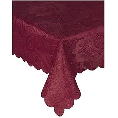 Emma Barclay Nappe damassée rose Jacquard Bordeaux 70 x 108 (178 x 274 cm) Emma Barclay Nappe damassée rose Jacquard Bordeaux 70 x 108 (178 x 274 cm)