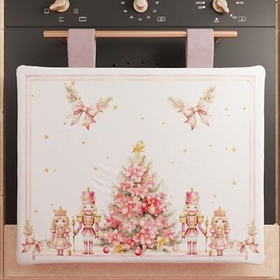 PETTI Artigiani Italiani Couvre-four de Noël, couvre-four pour cuisine de Noël, couvre-four 40 x 50 cm, couvre-four casse-noisette rose, 100 % fabriqué en Itay PETTI Artigiani Italiani Couvre-four de Noël, couvre-four pour cuisine de Noël, couvre-four 40 x 50 cm, couvre-four casse-noisette rose, 100 % fabriqué en Itay