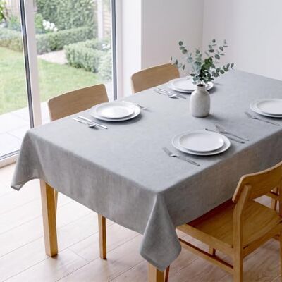 WOLTU Nappe de Table rectangulaire Aspect Lin Protection Décoration de Table Imperméable 135 x 180 cm Gris Clair TD3041hgr WOLTU Nappe de Table rectangulaire Aspect Lin Protection Décoration de Table Imperméable 135 x 180 cm Gris Clair TD3041hgr