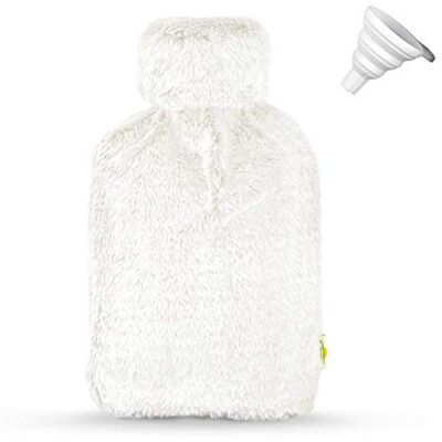 BetterDay ® Bouillotte à capuche avec housse en caoutchouc naturel 1970:2012 et housse amovible – Grande bouillotte de 2 litres avec housse douce et moelleuse BetterDay ® Bouillotte à capuche avec housse en caoutchouc naturel 1970:2012 et housse amovible – Grande bouillotte de 2 litres avec housse douce et moelleuse
