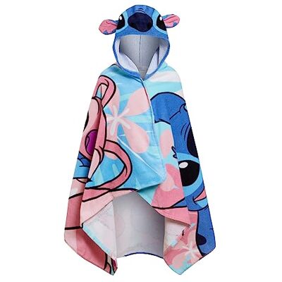 Disney Stitch Serviette À Capuche Angel Poncho 100% Coton Enfants Serviette De Plage Serviette De Bain Natation Wrap Enfants Robe À Langer Disney Stitch Serviette À Capuche Angel Poncho 100% Coton Enfants Serviette De Plage Serviette De Bain Natation Wrap Enfants Robe À Langer