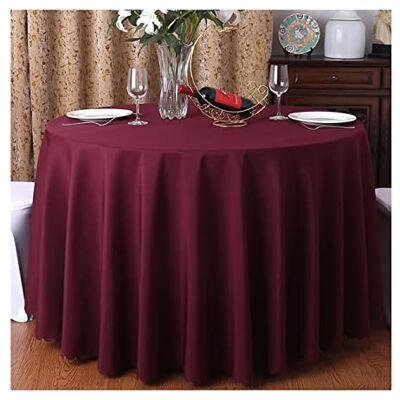 CIEEIN CIEHT Nappe ronde maison hôtel jupe de table de banquet Vin rouge 160cm de diamètre CIEEIN CIEHT Nappe ronde maison hôtel jupe de table de banquet Vin rouge 160cm de diamètre