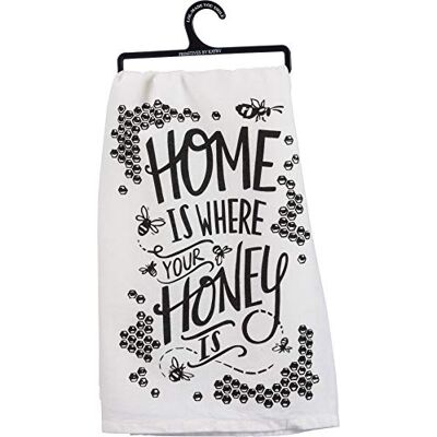 Primitives by Kathy 35506 LOL Made You Smile Dish Towel, 28 x 28-Inches, Honey is Where Your Honey is Primitives by Kathy 35506 LOL Made You Smile Dish Towel, 28 x 28-Inches, Honey is Where Your Honey is