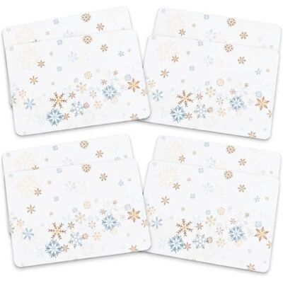 com-four ® 8x sets de table pour Noël, set de table avec flocons de neige sets de table avec motif d'hiver com-four ® 8x sets de table pour Noël, set de table avec flocons de neige sets de table avec motif d'hiver