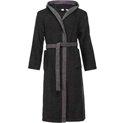 Ladeheid Peignoir de Bain Éponge 100% Coton Homme LA40-190 (Noir-30/Gris Foncé-12, M) Ladeheid Peignoir de Bain Éponge 100% Coton Homme LA40-190 (Noir-30/Gris Foncé-12, M)