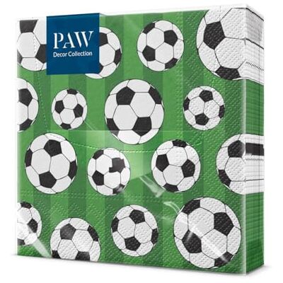PAW Decor Collection PAW Serviette Papier 3 Plis (33 x 33 cm) I Lot de 20 I Pour les Fêtes, les Anniversaires, les Célébrations I Décoration de Table Idéale Fête d'anniversaire Ballon de Football PAW Decor Collection PAW Serviette Papier 3 Plis (33 x 33 cm) I Lot de 20 I Pour les Fêtes, les Anniversaires, les Célébrations I Décoration de Table Idéale Fête d'anniversaire Ballon de Football