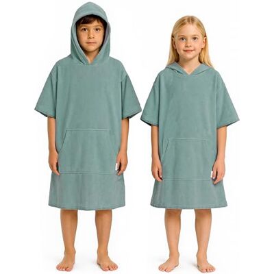 CalmyBEACH Poncho de Bain Enfant Fille Garçon Coton très léger Peignoir de Surf Serviette de Plage avec Capuche 6-9 Ans Jade CalmyBEACH Poncho de Bain Enfant Fille Garçon Coton très léger Peignoir de Surf Serviette de Plage avec Capuche 6-9 Ans Jade