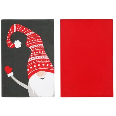 KASANOVA Lot de 2 Torchons Lutins de Noël 45x65 cm en Coton Mélangé – Torchons de Cuisine Décoratifs et Absorbants (Rouge et gris foncé) KASANOVA Lot de 2 Torchons Lutins de Noël 45x65 cm en Coton Mélangé – Torchons de Cuisine Décoratifs et Absorbants (Rouge et gris foncé)
