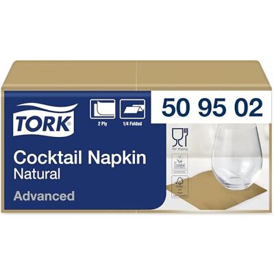 Tork Serviette Cocktail, Naturelle Imprimé Écologique Tork Serviette Cocktail, Naturelle Imprimé Écologique