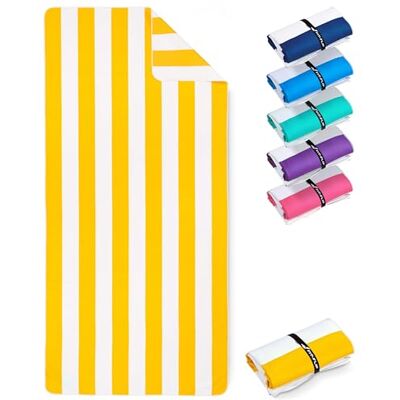 Fit-Flip Serviette de plage microfibre grande fine et légère à séchage rapide – Drap de piscine XXL serviettes anti-sable 100% recyclée – 200cm x 90cm ou – 160cm x 90cm Fit-Flip Serviette de plage microfibre grande fine et légère à séchage rapide – Drap de piscine XXL serviettes anti-sable 100% recyclée – 200cm x 90cm ou – 160cm x 90cm