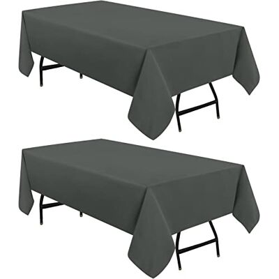 Utopia Kitchen Rechthoekige Tafelkleed 2 Pak 152 x 213cm Machinewasbaar, Perfect voor Feestjes, Bruiloften en Festivals Grijs Utopia Kitchen Rechthoekige Tafelkleed 2 Pak 152 x 213cm Machinewasbaar, Perfect voor Feestjes, Bruiloften en Festivals Grijs