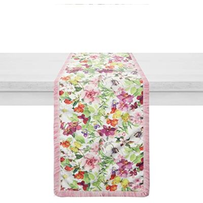 KASANOVA Chemin de jardin 40 x 140 cm fleurs multicolores KASANOVA Chemin de jardin 40 x 140 cm fleurs multicolores