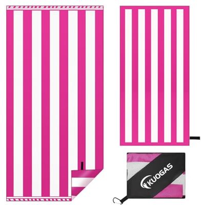 KUOGAS Serviette de Plage xxl 90×180 cm, Grande Serviette en Microfibre à SéChage Rapide, Serviette de Bain Sans Sable, Couverture de Plage Pour Femmes (Rose bonbon) KUOGAS Serviette de Plage xxl 90×180 cm, Grande Serviette en Microfibre à SéChage Rapide, Serviette de Bain Sans Sable, Couverture de Plage Pour Femmes (Rose bonbon)