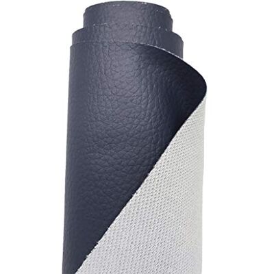 A-Express Tissu en similicuir grainé imperméable et résistant en vinyle Bleu marine 5 m 500 cm x 140 cm A-Express Tissu en similicuir grainé imperméable et résistant en vinyle Bleu marine 5 m 500 cm x 140 cm